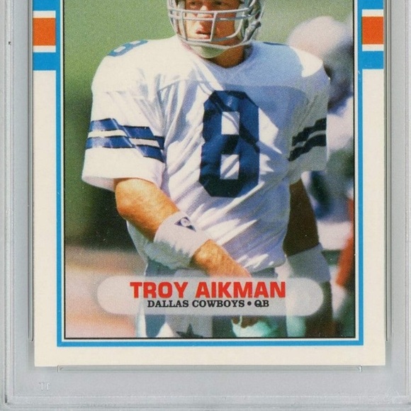 NFL 1989 Topps Traded Troy Aikman #70T Rookie RC Football Card Gem Mint - Picture 4 of 6